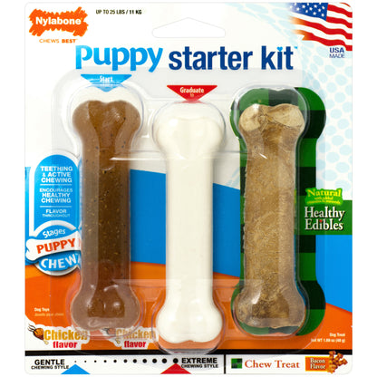 Puppy Chew Toy & Treat Starter Kit - Triple Pack